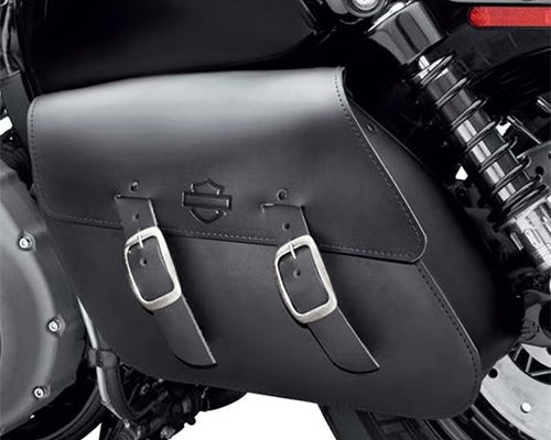 SALE】シングルサイド・スイングアームバッグ ブラックレザー スポーツ