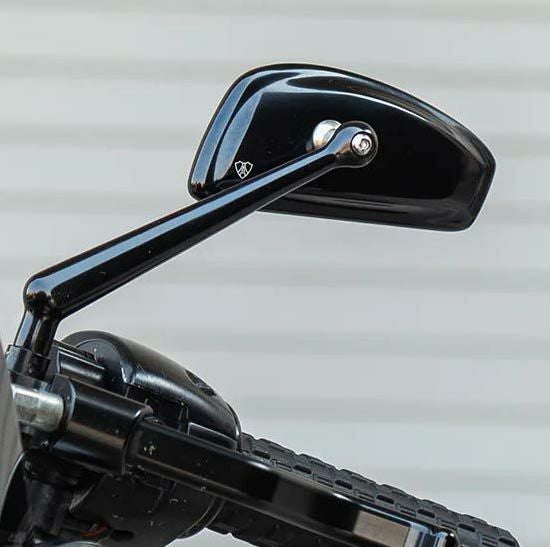 Arlen Ness サイドキック・ Forgedミラー ブラックアノダイズ 右用