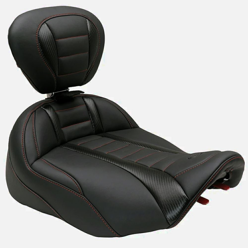 マスタング デラックス・ソロシート (バックレスト付) レッドステッチ