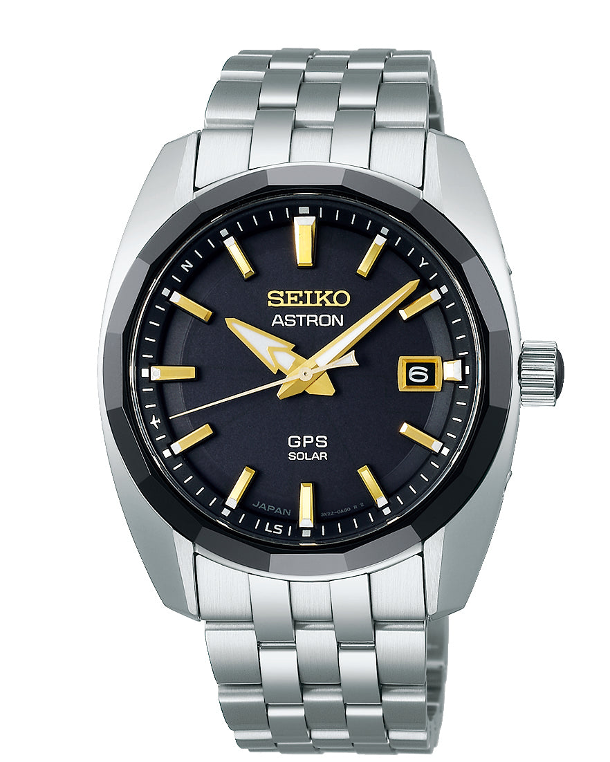 Seiko Astron SSJ011 (Black Dial / 39mm / Yellow Gold Accents