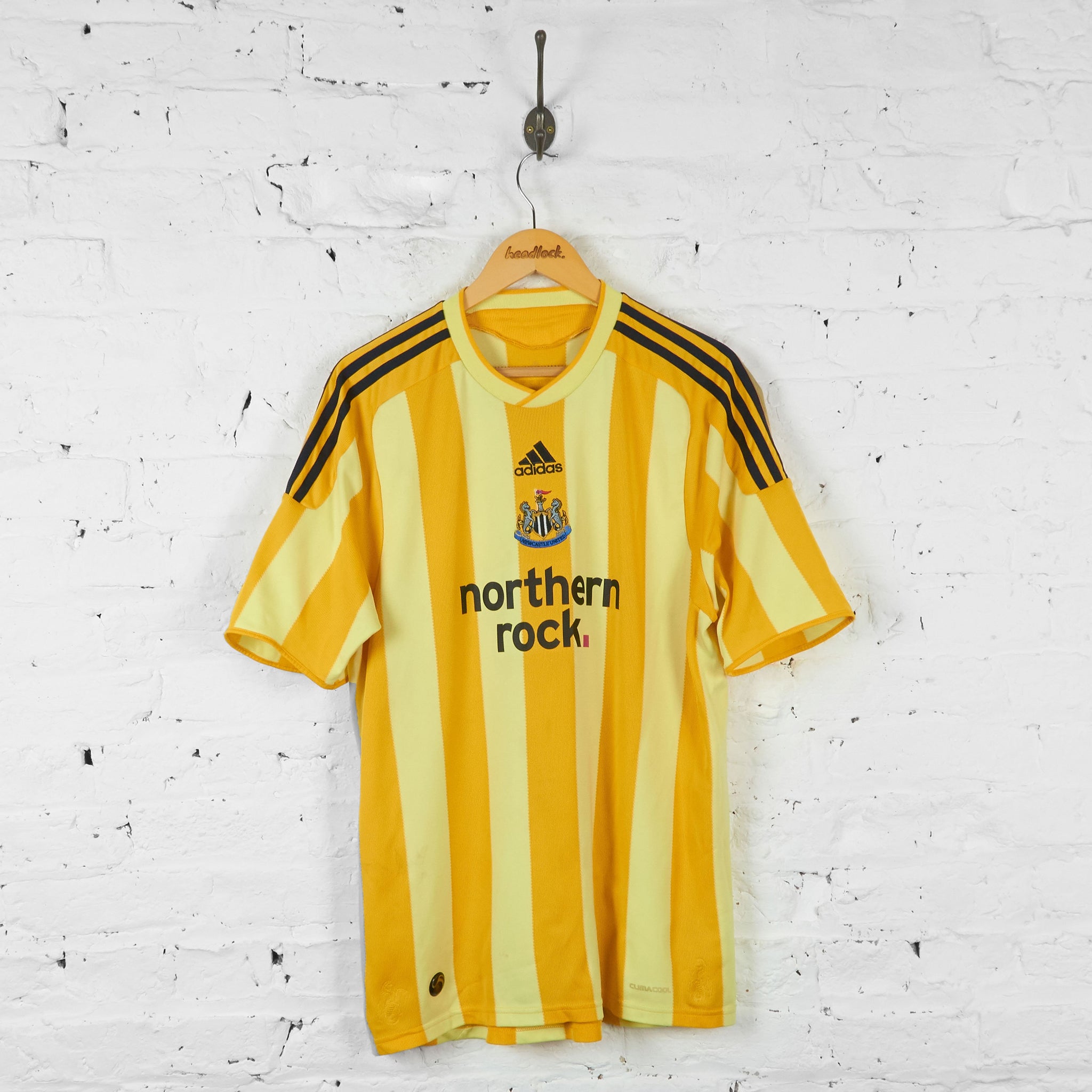 Newcastle United 2009 Adidas Away Football Shirt - Yellow - XL