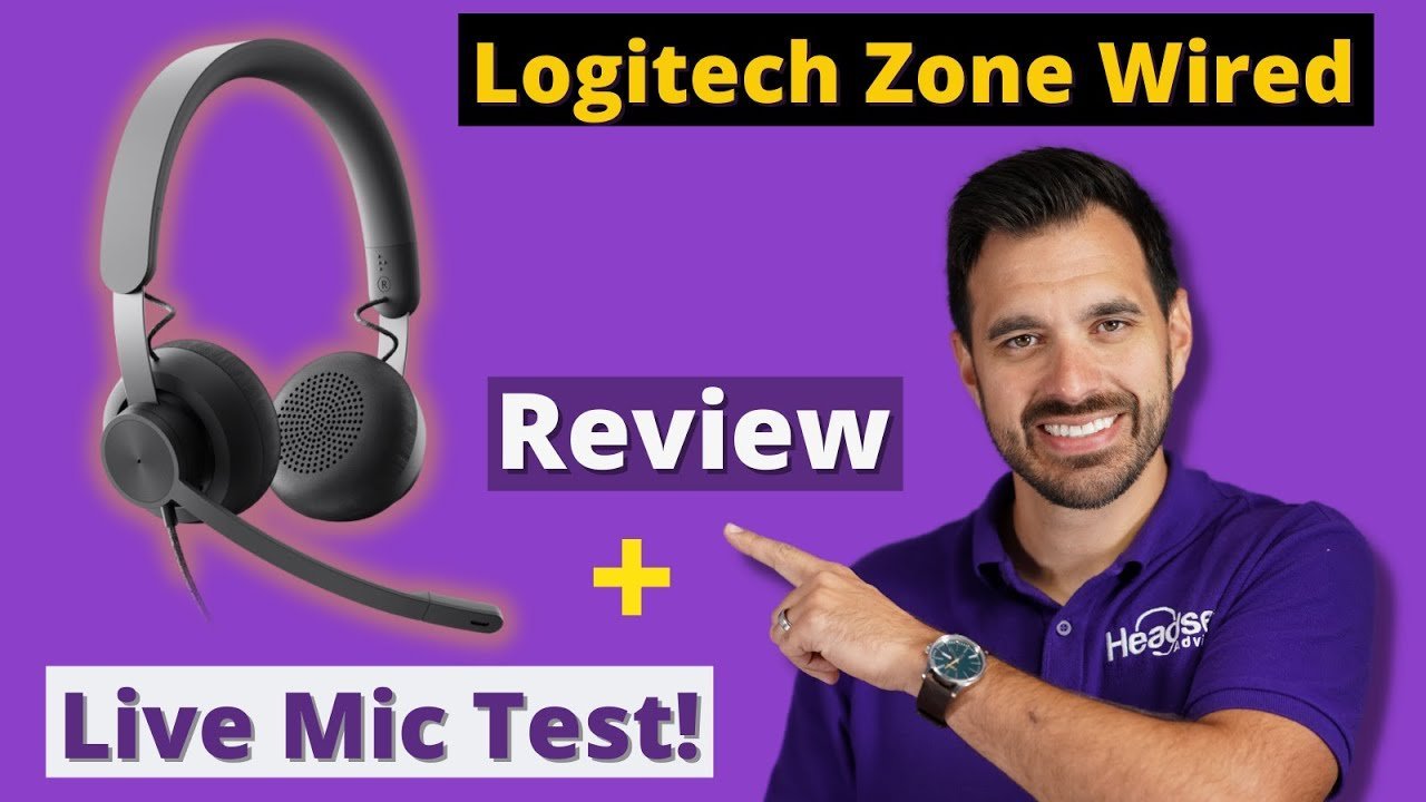 Logitech Zone Wired Headset Review + Mic Test Video