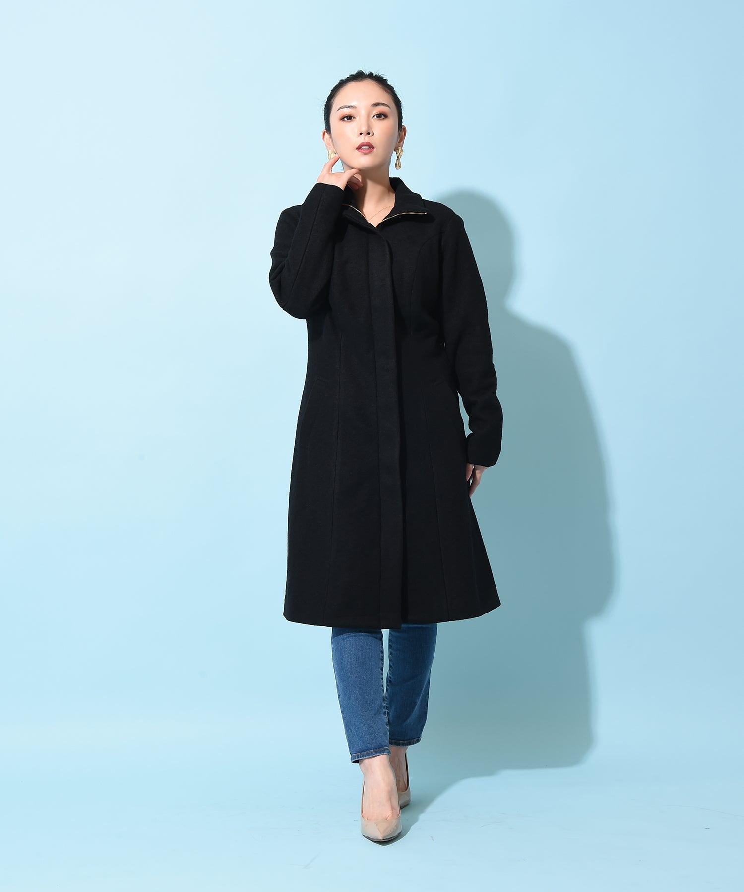 ファスナーメランジコート – バストサイズから探す – HEART CLOSET