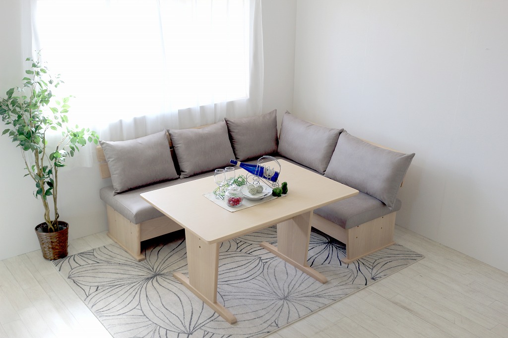 送料無料／ リビングダイニングソファ2P ファブリックカウチソファ2人