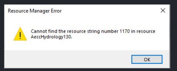 Resource Manager Error. Cannot find the resource string number