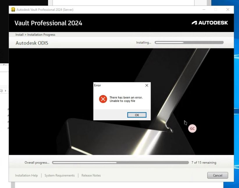 Autodesk Licensing did not install (error code: 1)
