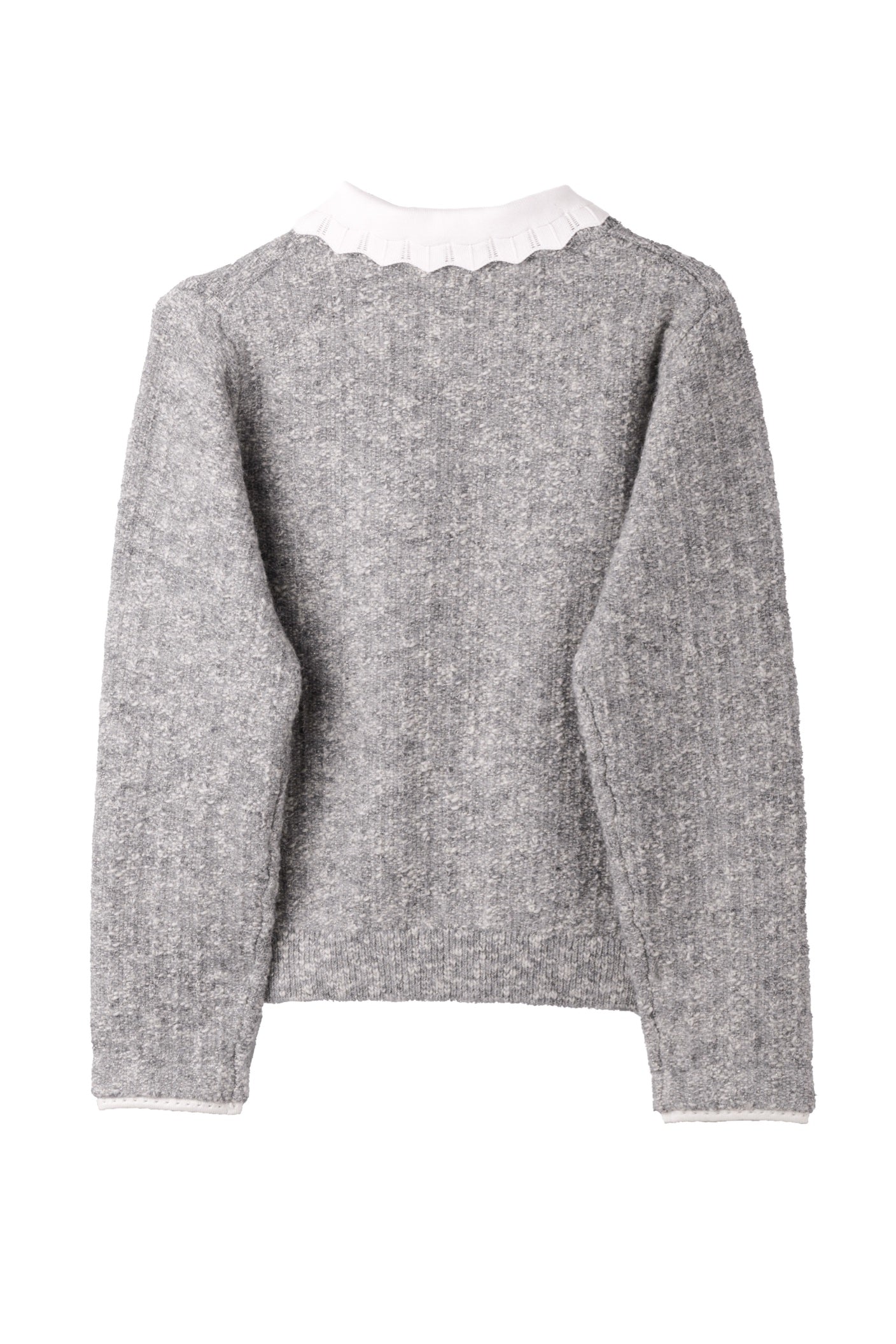 Petal-Edge Collar Knit Top