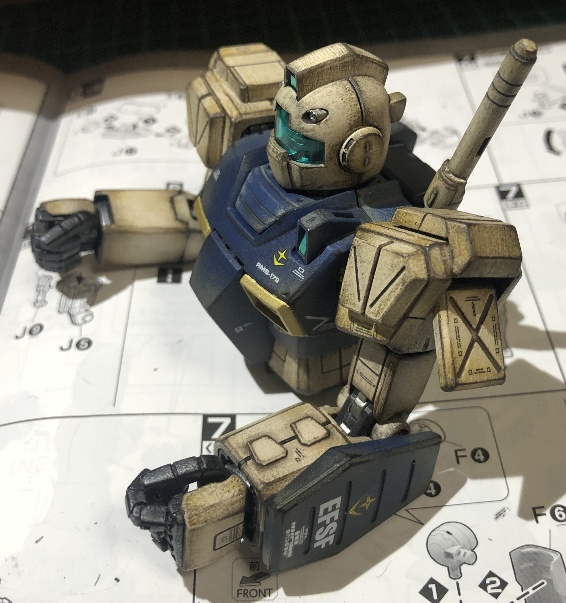 RMS-179 GM2 SEMI STRIKER MG 1/100 ジムⅡセミストライカー 制作過程