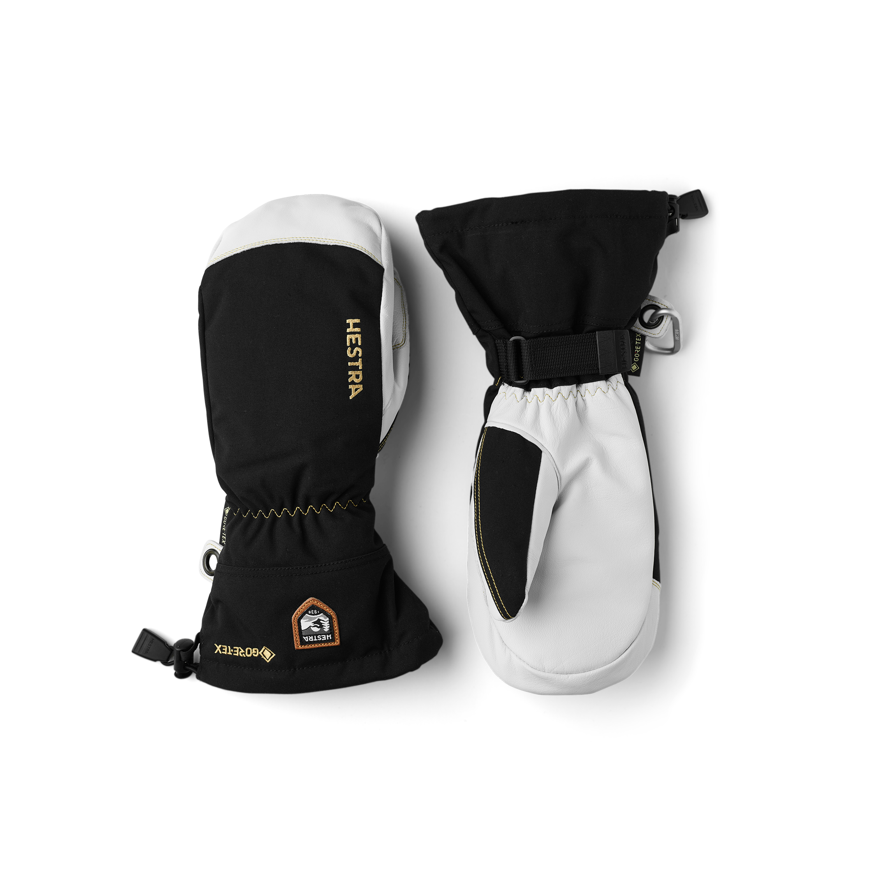 Army Leather Gore-Tex Mitt - Black/Natural Grey | Hestra Gloves