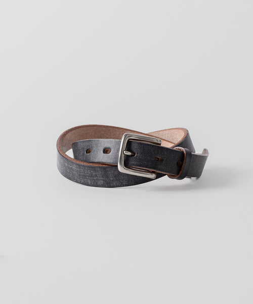 INTÉRIM/インテリム】25mm OAK BARK LEATHER BELT - BLACK | 公式通販