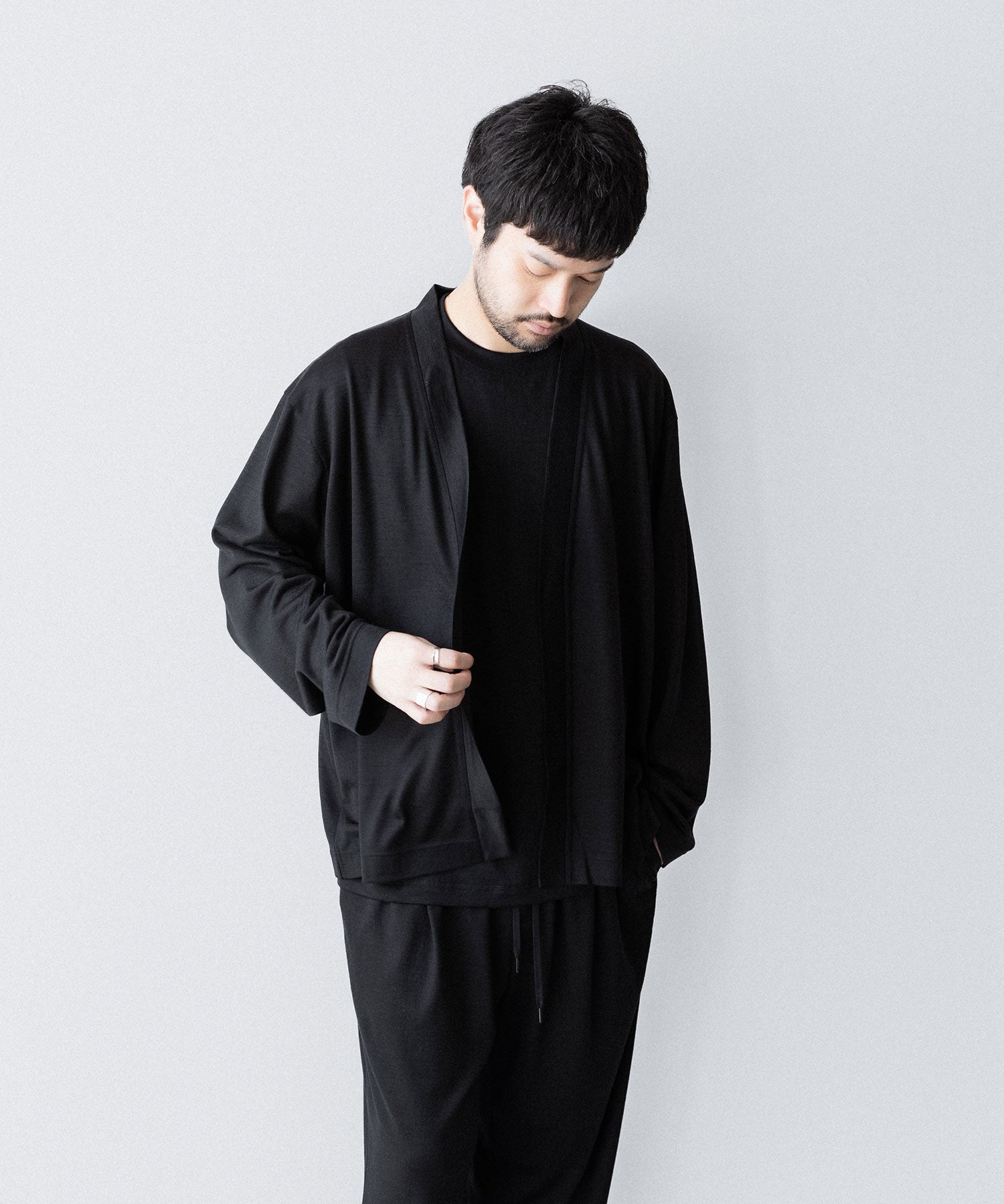 ssstein / シュタイン】BUTTON-LESS CARDIGAN - BLACK | 公式通販