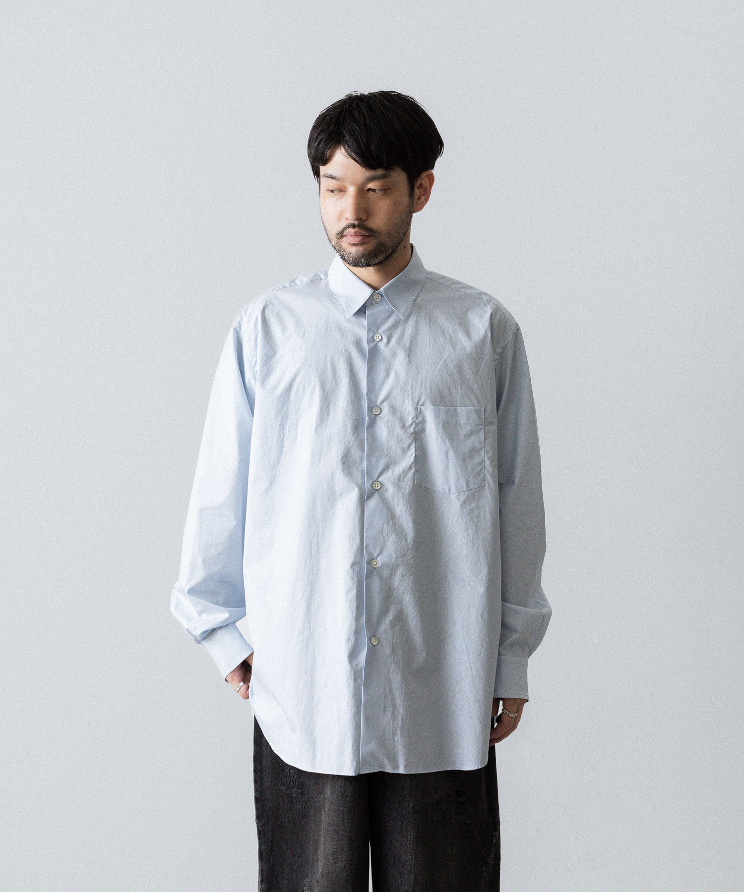 ssstein / シュタイン】SUVIN COTTON OVERSIZED REGULAR COLLAR SHIRT
