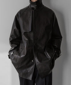 stein / シュタイン】LEATHER HALF COAT - BLACK | 公式通販サイト