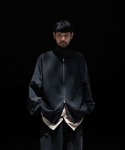 ssstein / シュタイン】RECYCLED NYLON OVERSIZED ZIP JACKET - BLACK