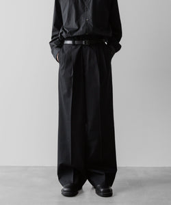 ssstein / シュタイン】LONG WIDE TROUSERS (2/72 WOOL GABARDINE
