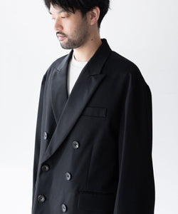 stein / シュタイン】OVERSIZED DOUBLE BREASTED JACKET - BLACK