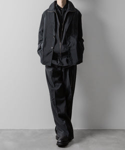 ssstein / シュタイン】SILK NYLON SINGLE BREASTED JACKET - BLACK