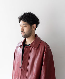 stein / シュタイン】LEATHER ZIP JACKET - WINE | 公式通販サイト