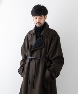 stein / シュタイン】DOUBLE LAPELED DOUBLE BREASTED COAT - MILITARY