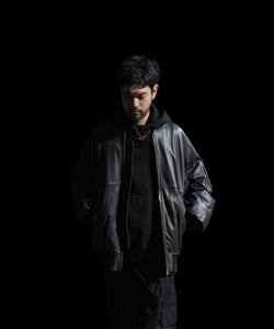 ssstein / シュタイン】LEATHER FLIGHT JACKET - DARK CHARCOAL | 公式