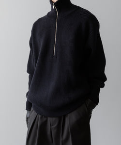 ssstein / シュタイン】OVERSIZED DRIVERS KNIT HALF ZIP PULLOVER