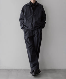 stein / シュタイン】WINDPROOF NYLON WIDE EASY TROUSERS - BLACK