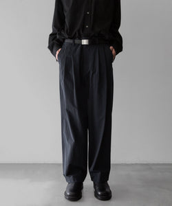 stein / シュタイン】WINDPROOF NYLON WIDE EASY TROUSERS - BLACK