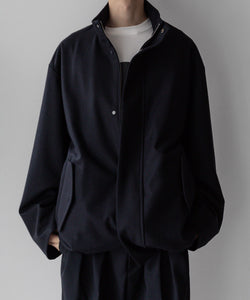 stein / シュタイン】MELTON STAND COLLAR ZIP SHORT JACKET - DARK