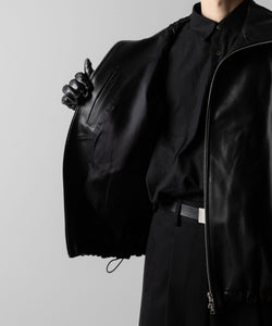 ssstein / シュタイン】LEATHER HOODED SHORT JACKET - BLACK | 公式