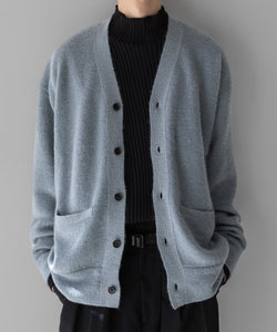 stein / シュタイン】EXTRA FINE KID MOHAIR CARDIGAN - BLUE GREY