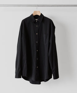 ssstein / シュタイン】WINDPROOF NYLON STANDARD SHIRT - BLACK