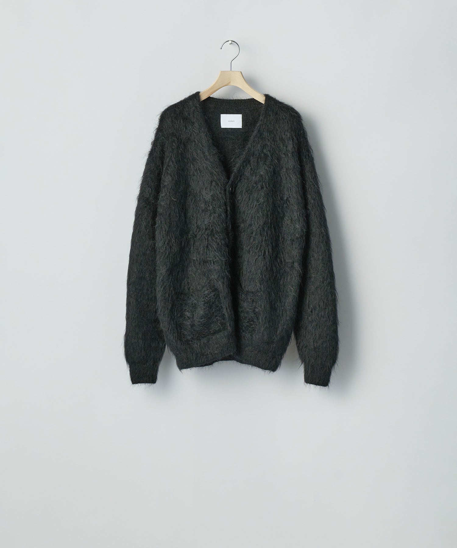ssstein / シュタイン】KID MOHAIR KNIT V NECK CARDIGAN - BLACK