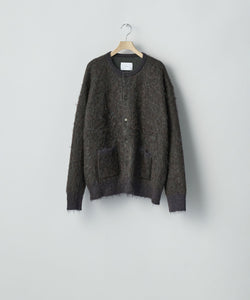 ssstein / シュタイン】KID MOHAIR MIX JACQUARD KNIT CARDIGAN