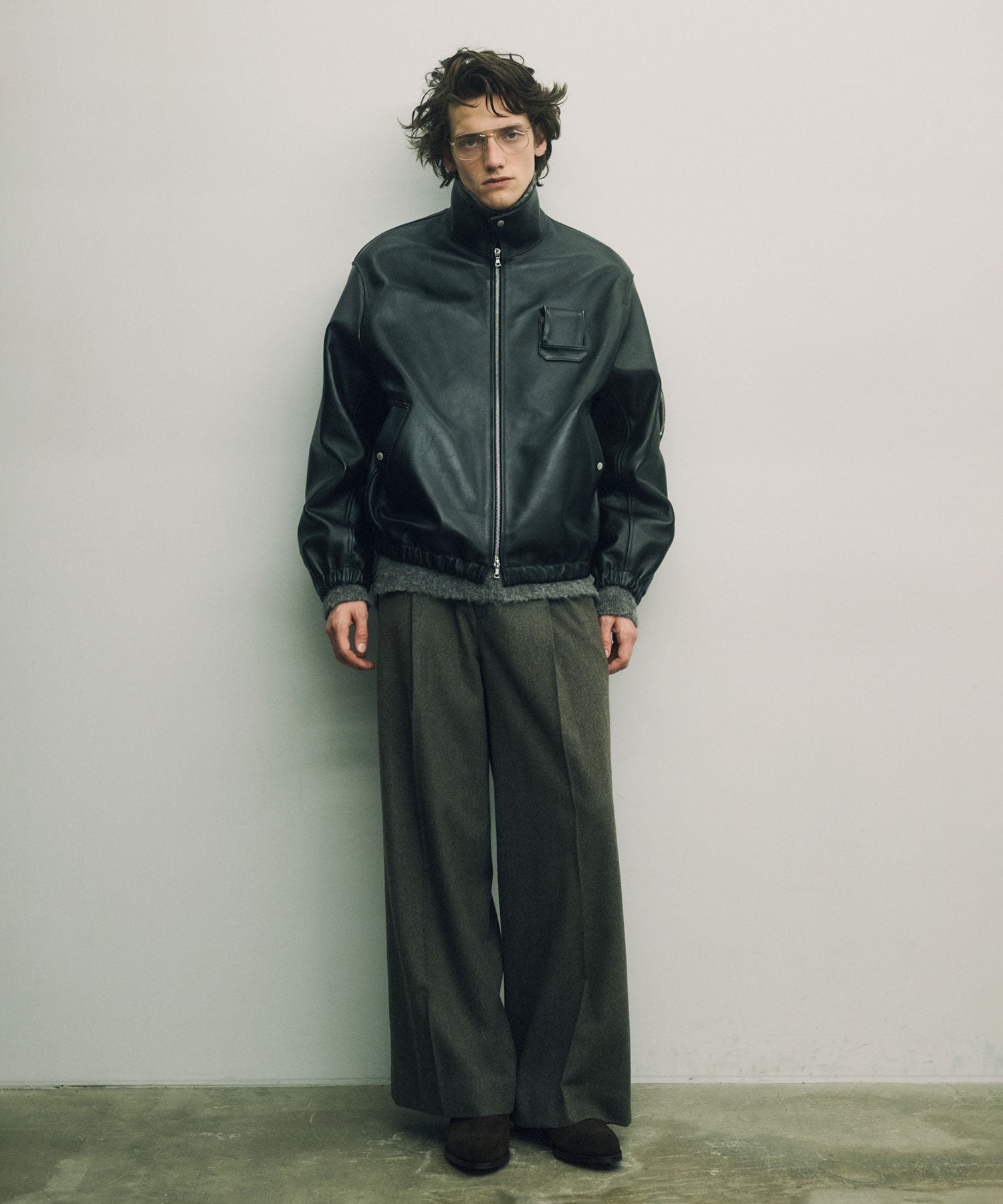 ssstein / シュタイン】SHEEP LEATHER FLIGHT JACKET - BLACK | 公式