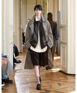 ssstein / シュタイン】LAMBS LEATHER LIGHT ZIP JACKET - BLACK