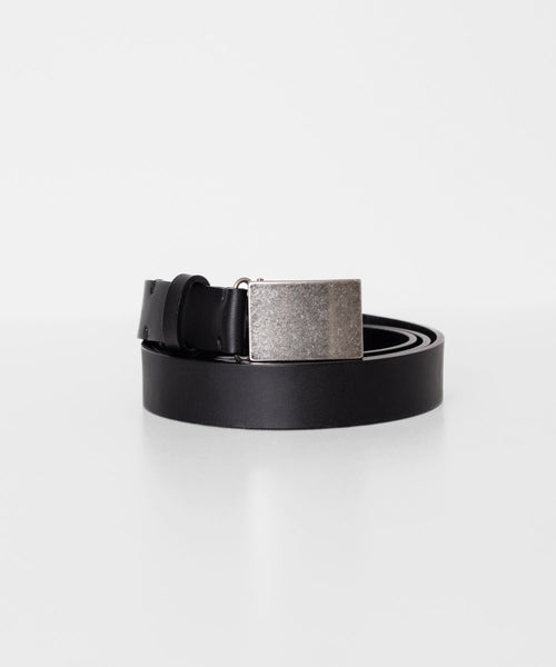 ssstein / シュタイン】LEATHER BELT (PLAIN BUCKLE) - BLACK | 公式