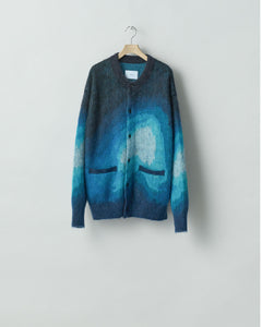 stein / シュタイン】GRADATION MOHAIR KNIT CARDIGAN - BLUE BLACK