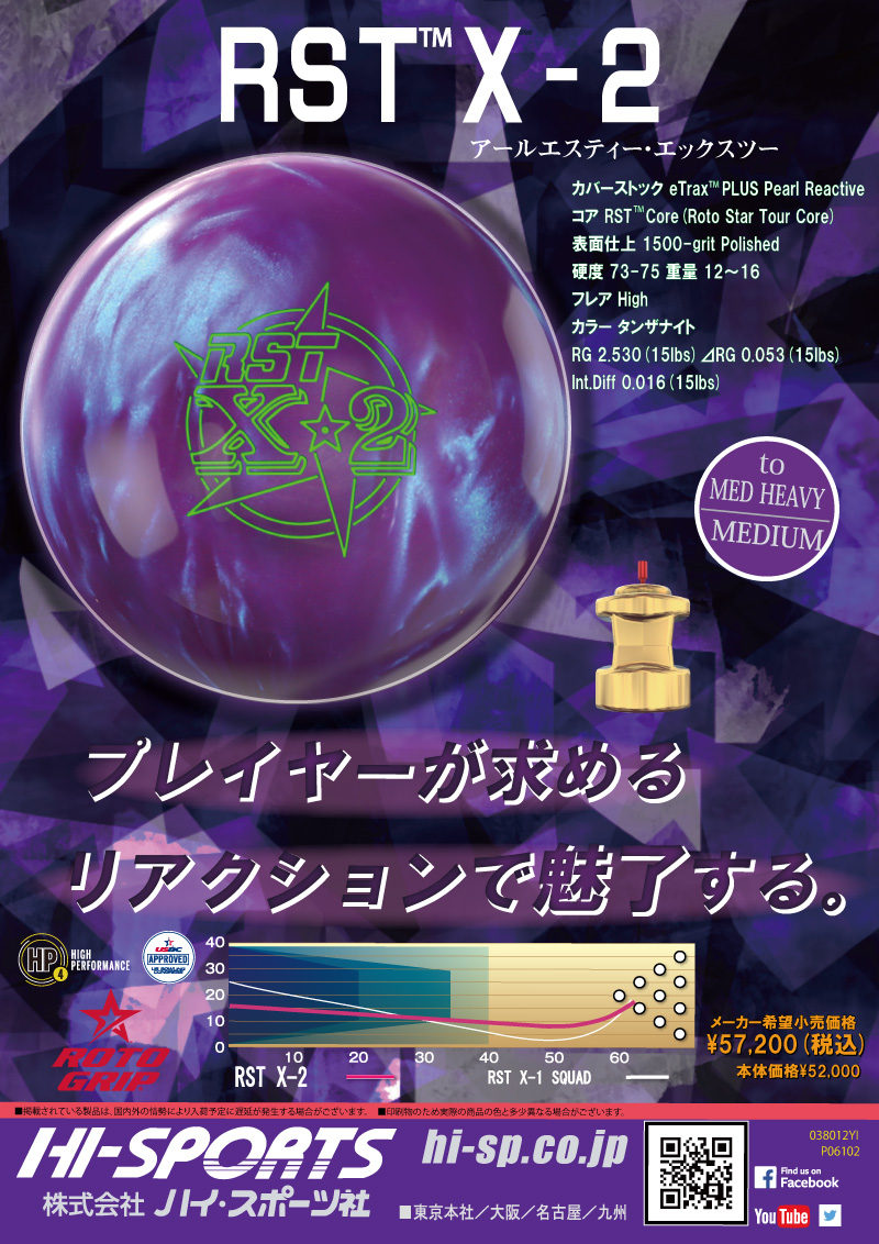 RST X-2 - ハイスポーツ社 ：信頼のボウリング用品販売
