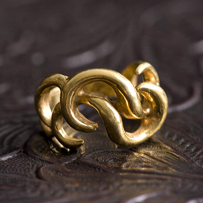 Uncas-K18金ゴールド-ファイヤークロウ・ヴィンテージリング