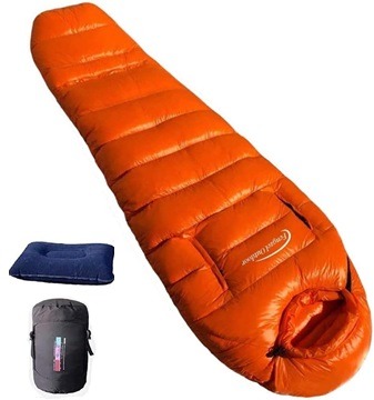 冬キャンプに最適！グースダウンのフェンゲルアウトドアのマミー型寝袋
