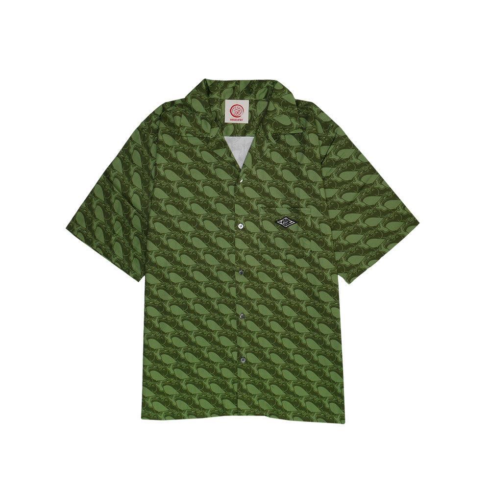 無限蛙乃図開襟シャツ | Infinite frog open collar shirt – HiKESHi