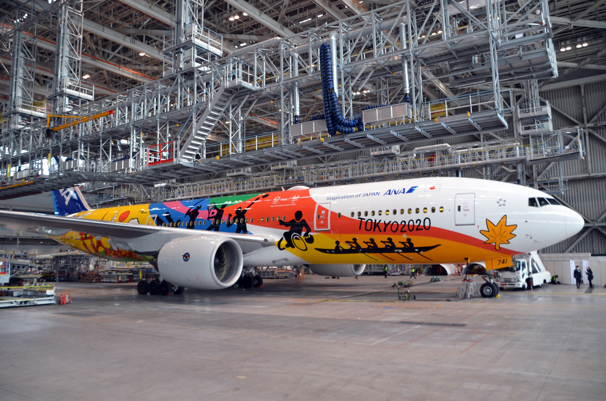 ANA、東京2020オリンピック・パラリンピックへ向けた特別塗装機「HELLO
