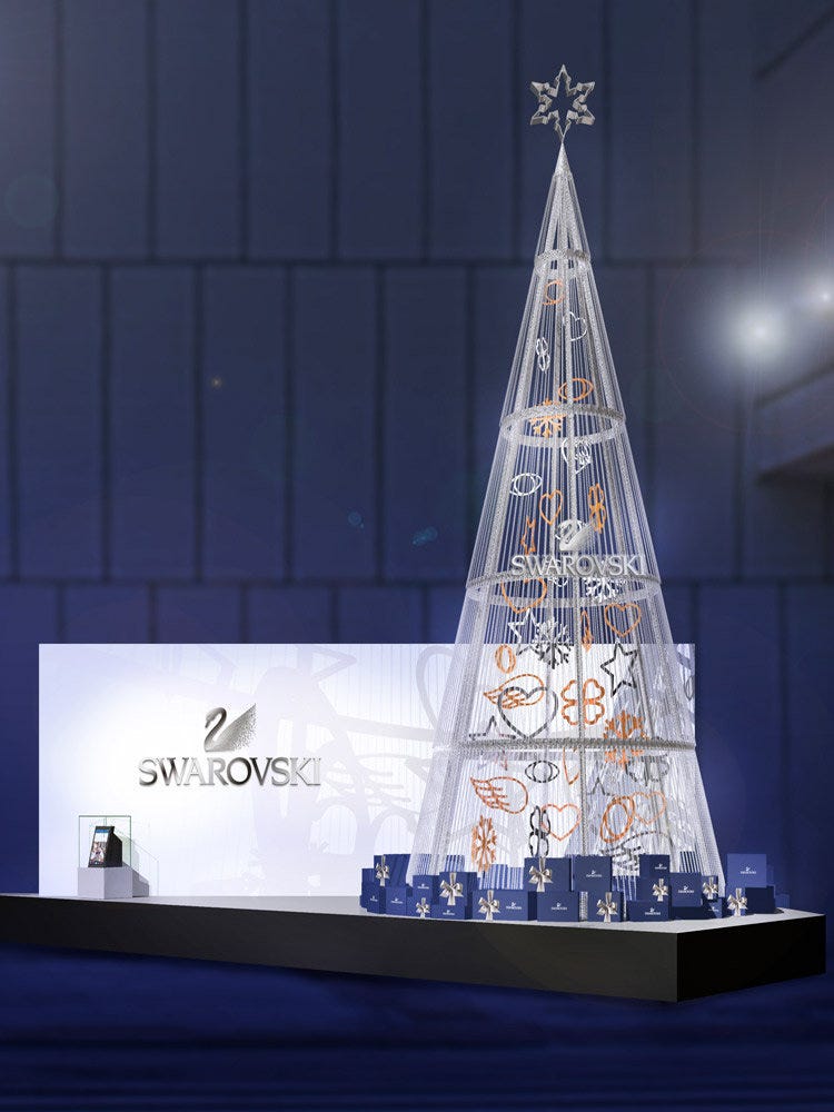銀座に「スワロフスキー」のスペシャルクリスマスツリーが登場！