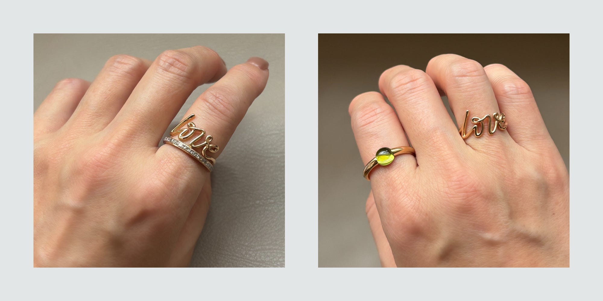 ティファニー「パロマ グラフィティ」のラブリングで大人の手元に