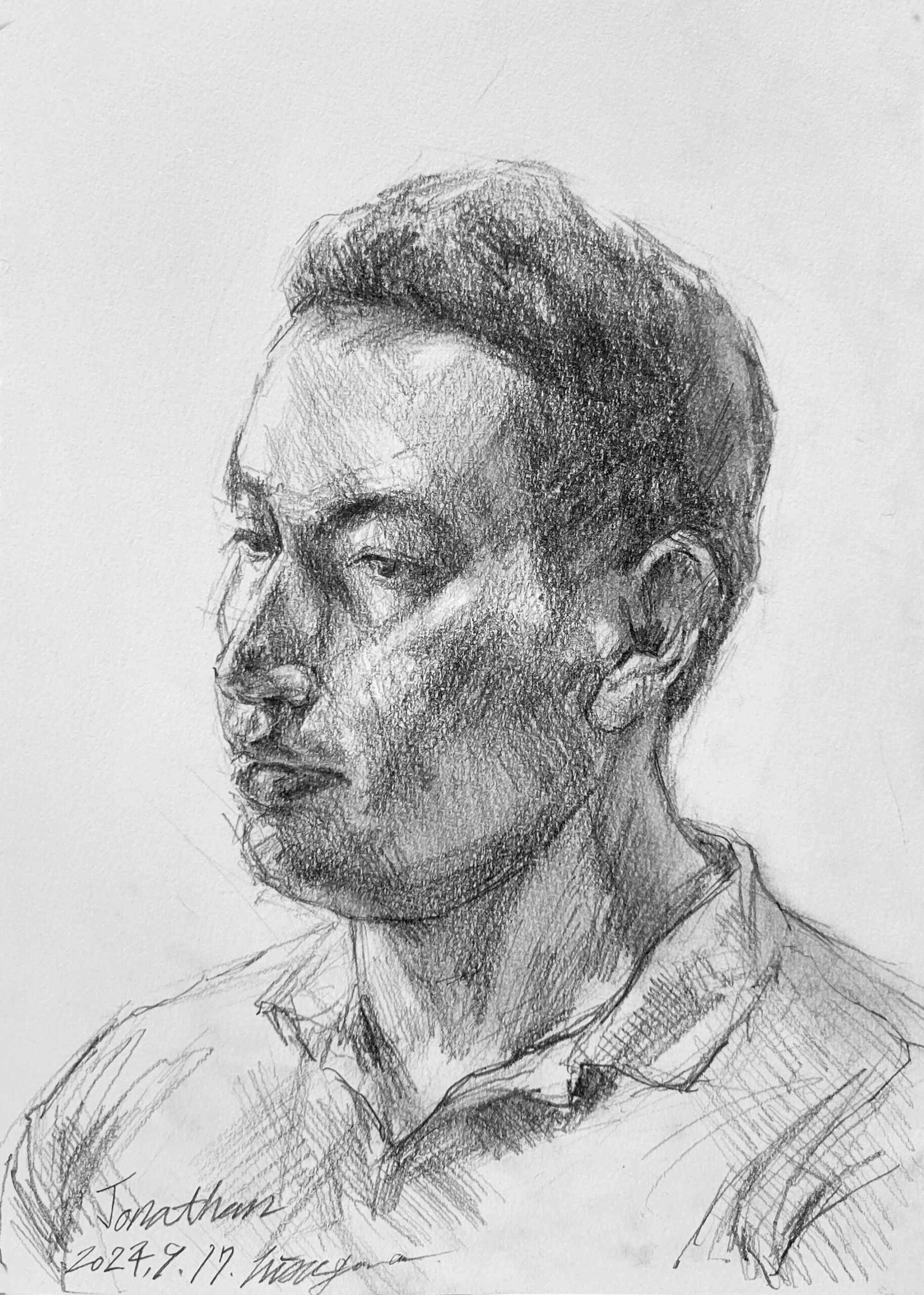 人物画・ライヴスケッチ/南米の知人を描く・2024 | 旅する画家 Hisa Gemma