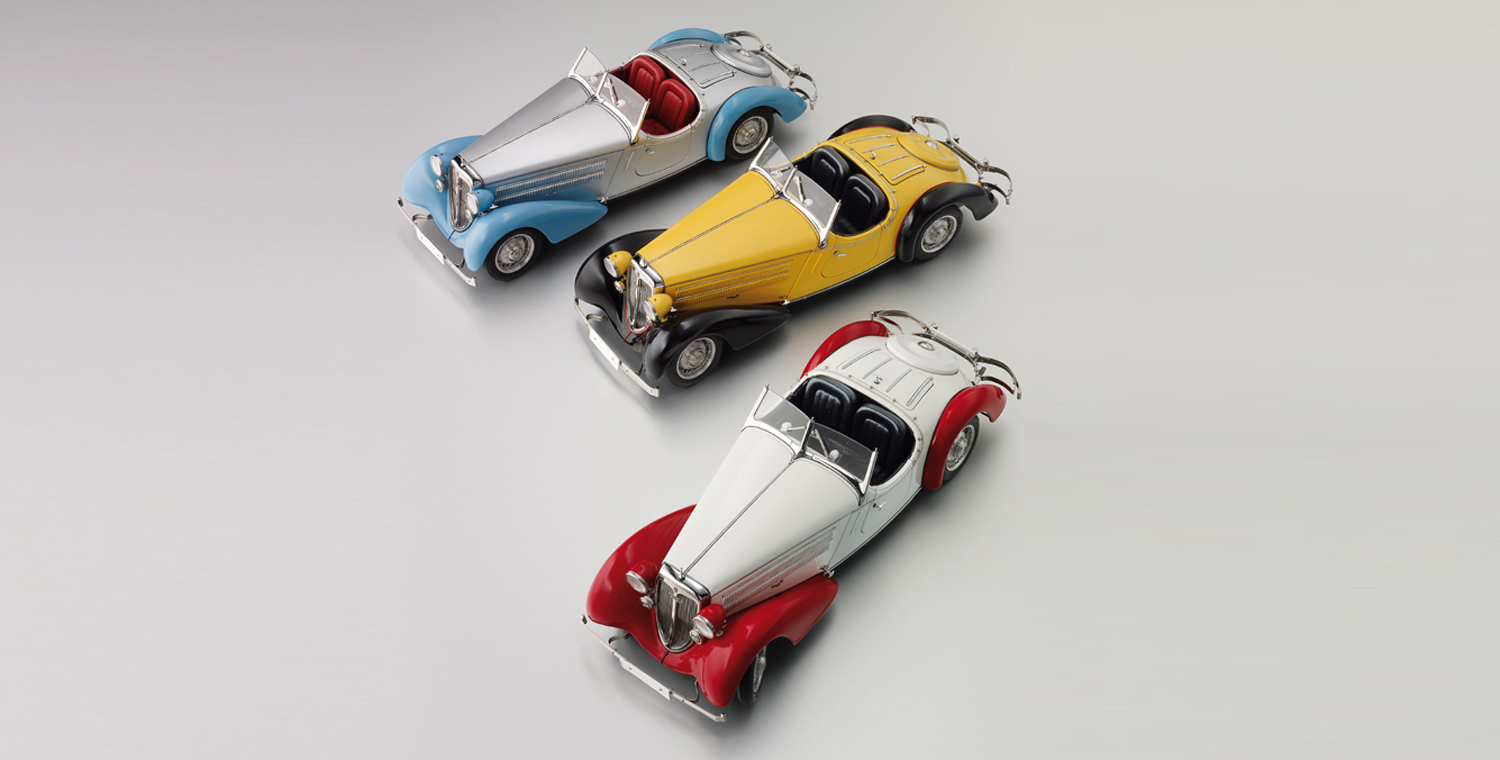 CMC Audi 225 Front Roadster, 1935 (white/red) - CMC Modelcars