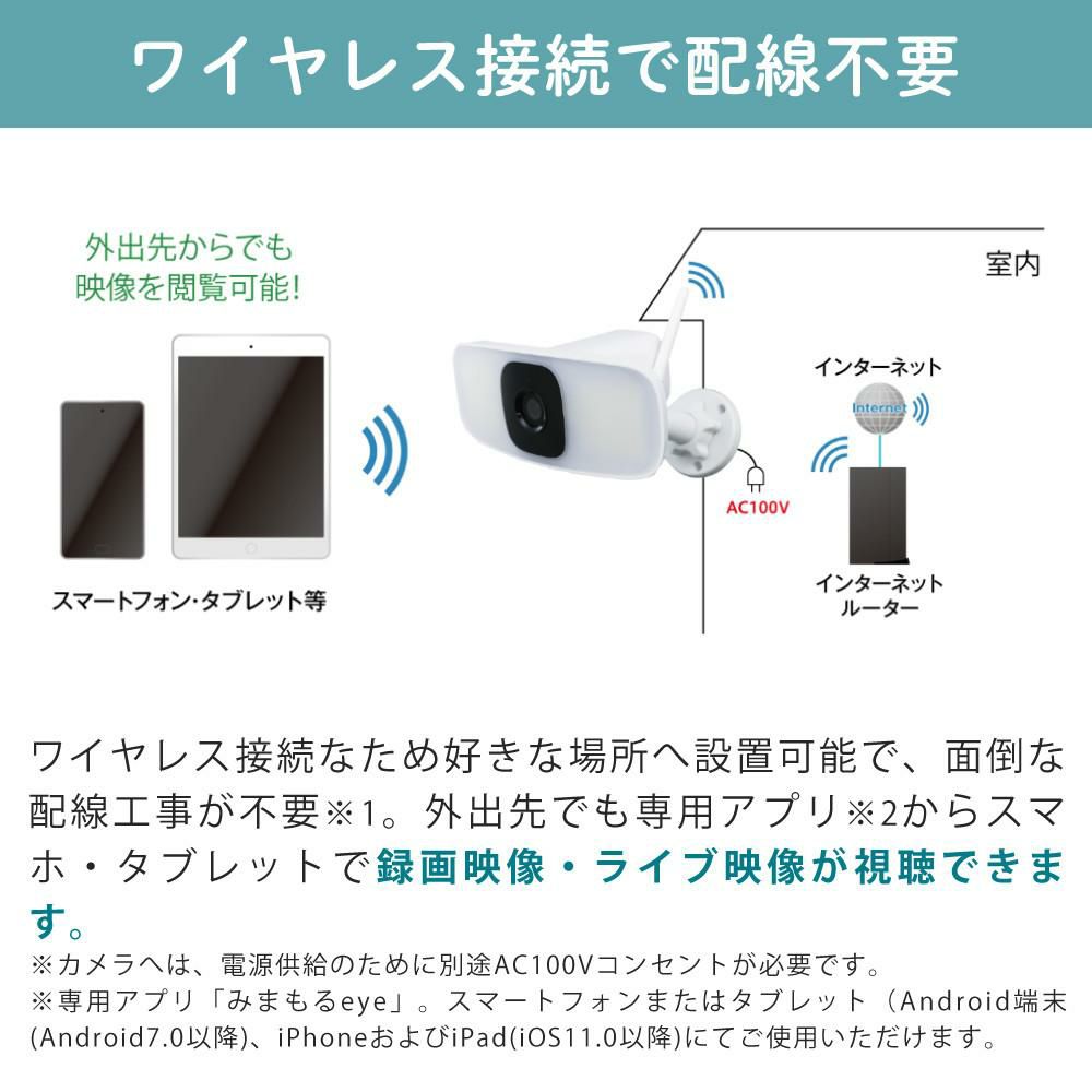 DXアンテナ 追っかけワイヤレスカメラ 防犯カメラ CNW4CPF1 microSDHC