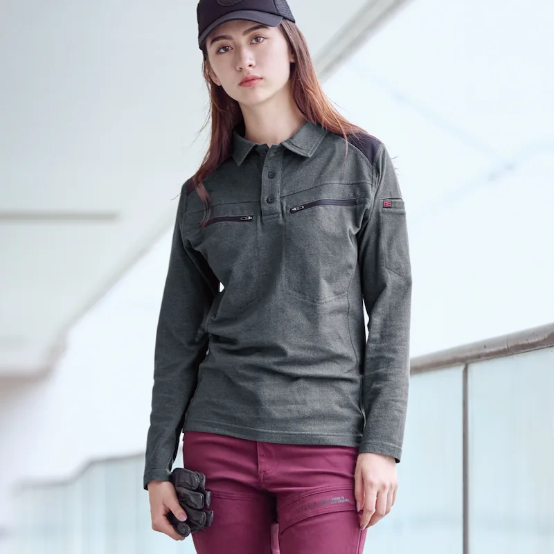 292長袖ポロシャツ - HOOH VILEA 作業着と電動ファン付き快適ウェアの