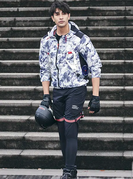 V8812 JIST8118適合 サイドファン長袖フードジャケット 静電気帯電防止