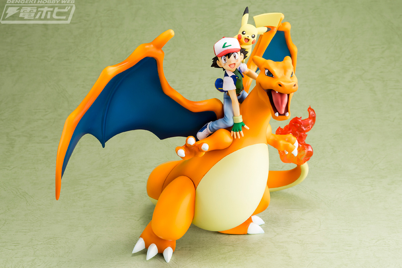 ポケットモンスター』サトシ＆リザードン＆ピカチュウのフィギュアが
